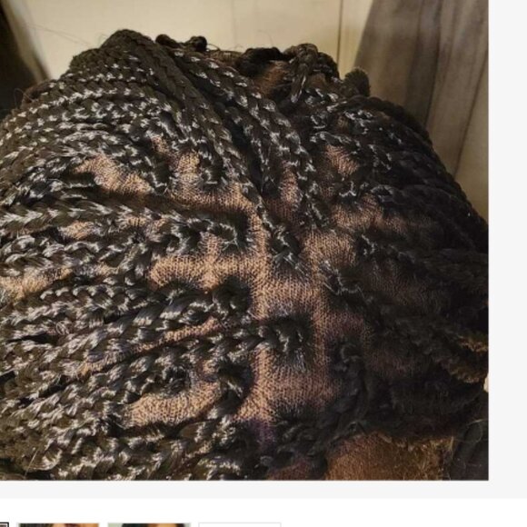 32" Full Double Lace Front Braid Wig - Hand Crochet Braided Wig, Knotless - Picture 2 of 12